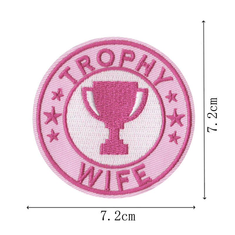 Wholesale Bar theme colorful English letter embroidered patch